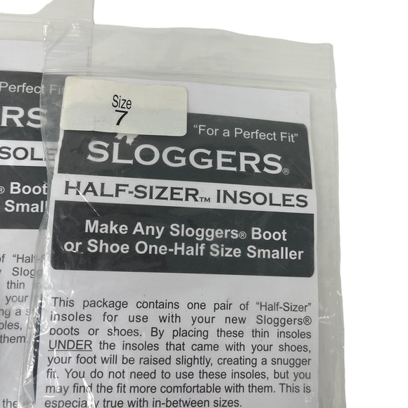 SLOGGERS Clog Womens Sz 7 Half-Size Insoles Inserts - Make Half Size Smaller NEW - Picture 3 of 4